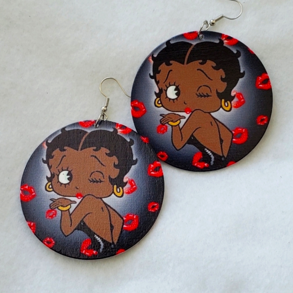 Afro-American Betty Boop Earrings